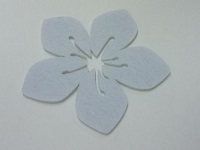 Lot de 9 Hibiscus en feutre Blanc déco baptême mariage communion